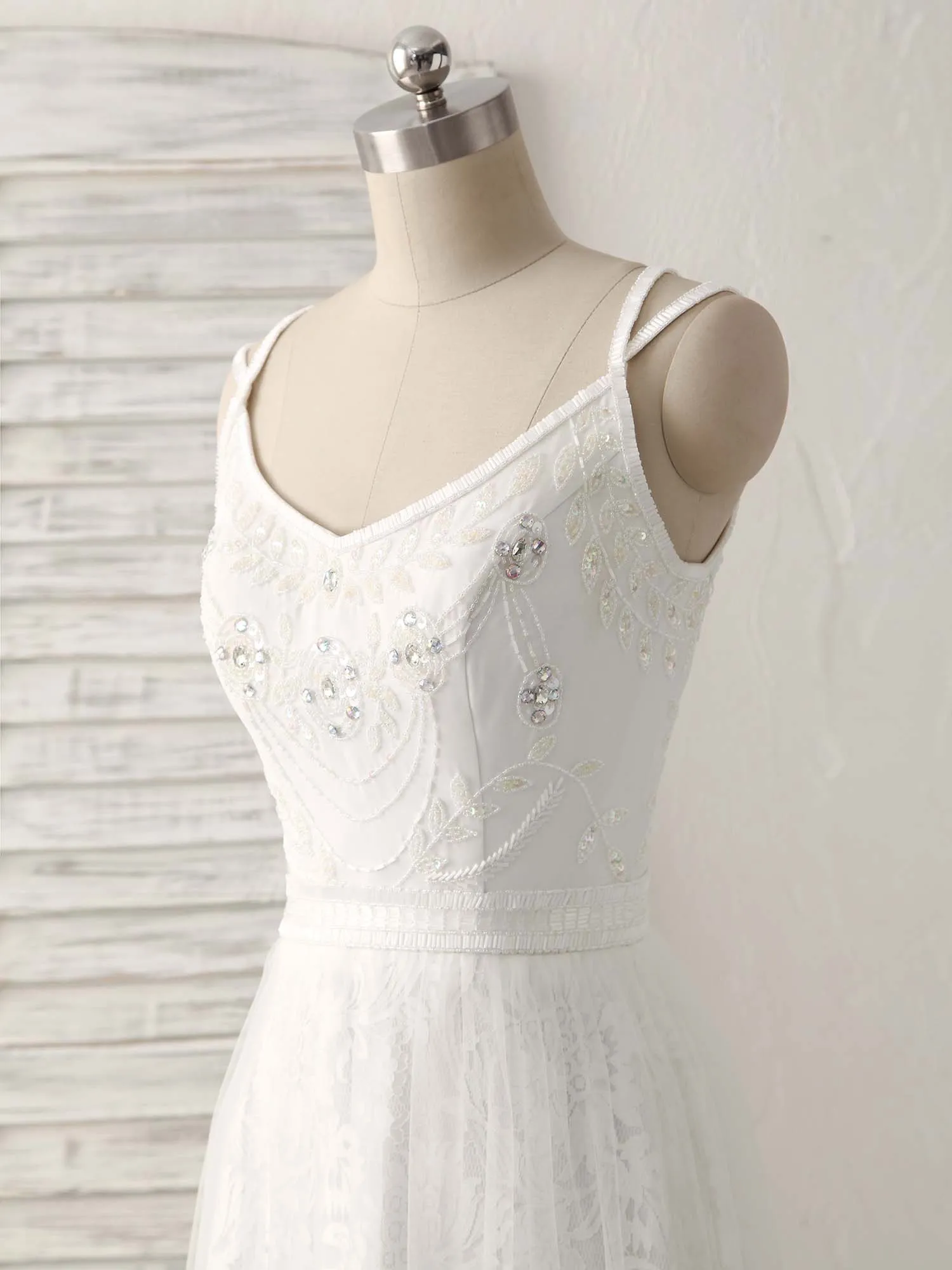 White V Neck Tulle Lace Long Prom Dress White Evening Dress